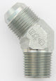 Raccord en acier coudé mâle 45° n° 6 vers 3/8 NPT