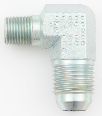 Raccord coudé mâle 90° #6 vers NPT 1/8 en acier