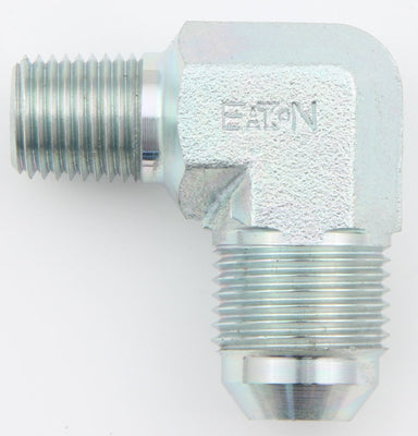 Raccord coudé mâle 90° #8 vers NPT 1/4 en acier