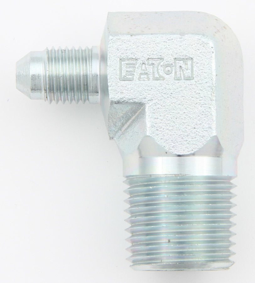 Raccord coudé mâle 90° #4 vers 3/8 NPT en acier