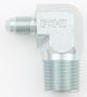 Raccord coudé mâle 90° #4 vers 3/8 NPT en acier