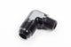 Adaptateur 90° aluminium noir #10 vers 3/8 po.