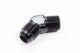Raccord évasé en aluminium noir de 1/2 po à 45 degrés #10
