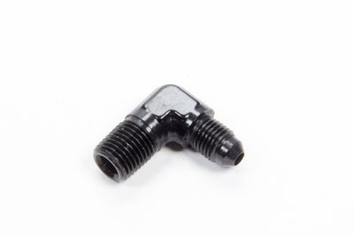 Raccord coudé à 90° en aluminium #4 évasé 1/4 po noir