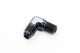 Raccord coudé 90° en aluminium, évasé #6, 1/4 po, noir