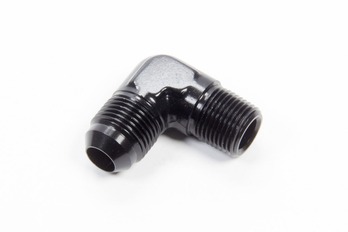 Raccord évasé 90° aluminium n°8 3/8" noir