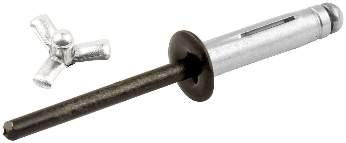 Rivet Tête Plate Dôme 250pk Noir Type Bride