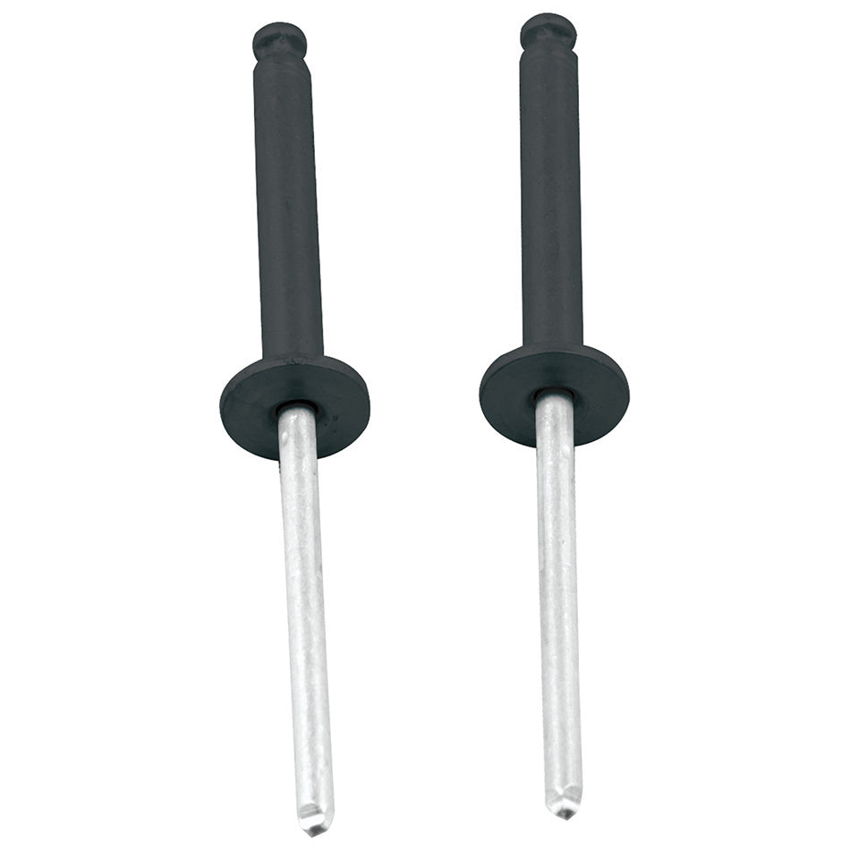 Rivet alu noir 3,2mm (1/8po) 100 unités à tête plate