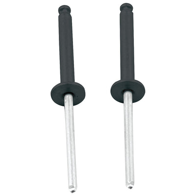Rivet alu noir 3,2mm (1/8po) 100 unités à tête plate