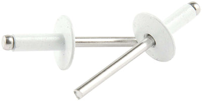 Rivets blancs en alu Lg Hd, 250 pièces