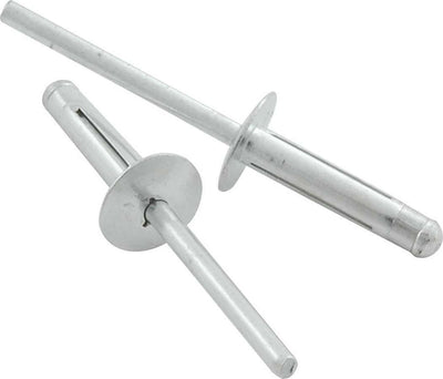 Rivet tête dôme 250 pièces bride argentée mandrin aluminium