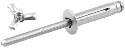 Rivet tête bombée, 250 pièces, argent, à bride, mandrin aluminium