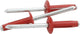 Rivet à tête bombée 250 pièces, collerette rouge, mandrin aluminium