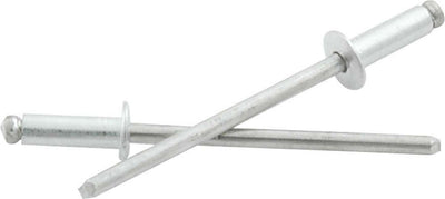 Rivet aluminium 1/8 po argenté, paquet de 500, 1/8 po-1/4 po