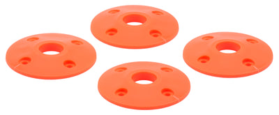 Plaque de seuil en plastique orange fluorescent, lot de 4