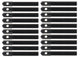Goupilles de capot en aluminium Trous 1/2 po 1/4 po Noires Paquet de 20