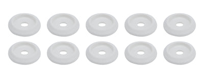 Rondelle en plastique blanche pour vis de carrosserie - Lot de 10