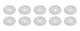 Rondelle en plastique blanche pour vis de carrosserie - Lot de 10