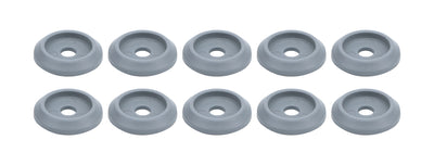 Rondelle en plastique argentée pour boulon de carrosserie, lot de 10