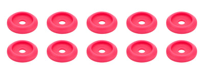 Rondelle de carrosserie en plastique rose, paquet de 10
