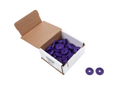 Rondelle de carrosserie en plastique violet, paquet de 50