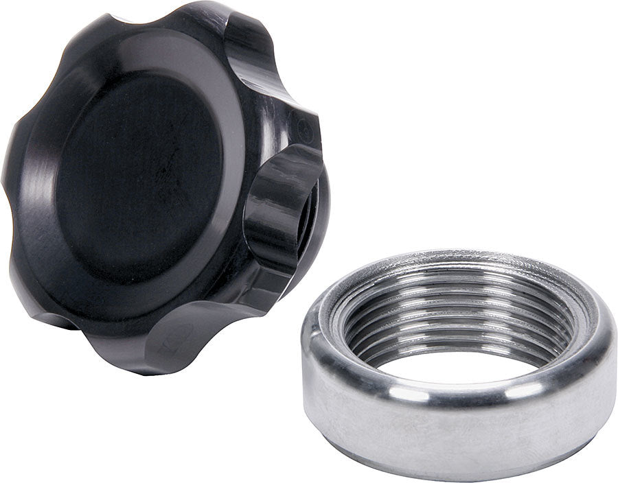 Bouchon de remplissage noir avec raccord en acier à souder petit modèle