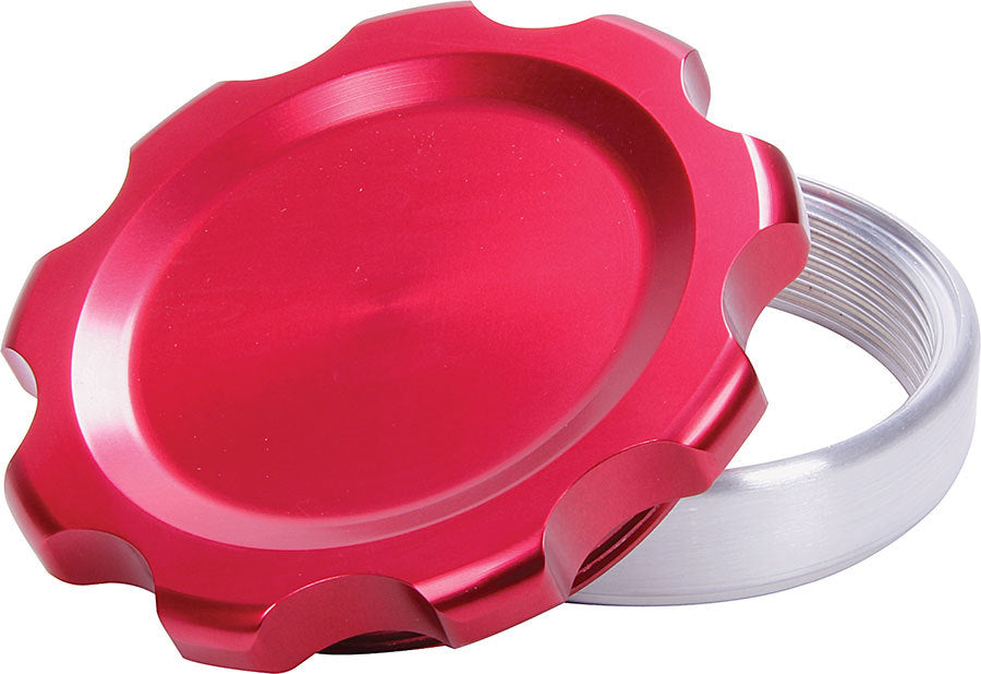 Bouchon de remplissage rouge avec raccord en alu à souder grand modèle
