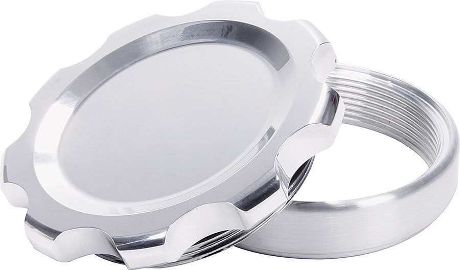 Bouchon de remplissage poli avec tubulure de soudure en aluminium grande
