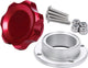 Bouchon de remplissage rouge avec raccord en aluminium à visser petit