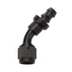Raccord coudé Pushlock 45 degrés noir -12