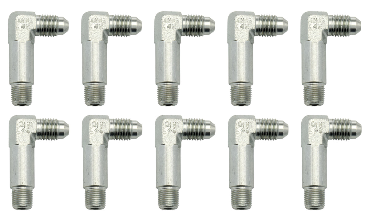 Raccord adaptateur haut -4 à 1/8 NPT 90 degrés 10p