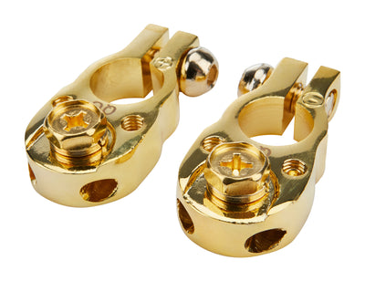 Borne positive dorée 1 paire