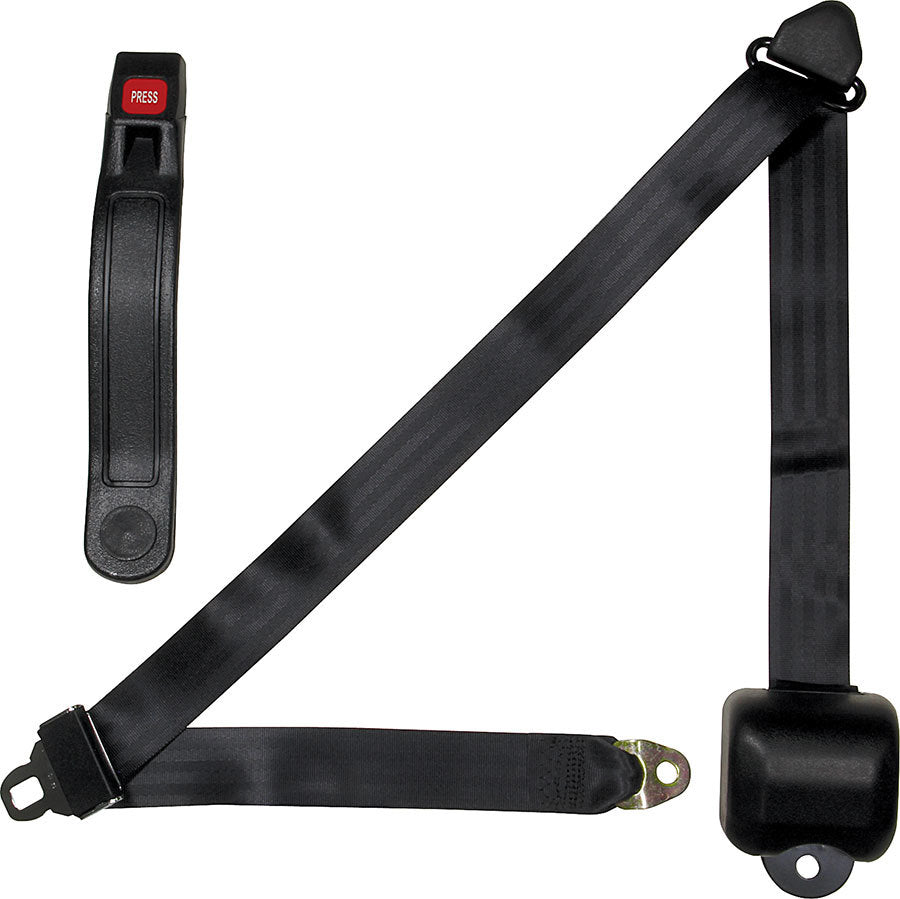 Ceinture de sécurité à enrouleur 3 points noire