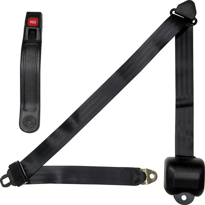 Ceinture de sécurité à enrouleur 3 points noire