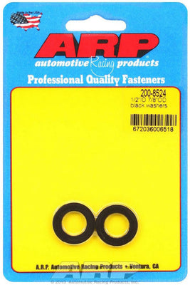 Rondelles noires - 1/2 po DI x 7/8 po DE (paq. de 2)