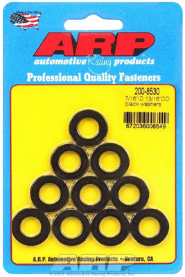 Rondelles noires - 7/16" DI x 13/16" DE (10)
