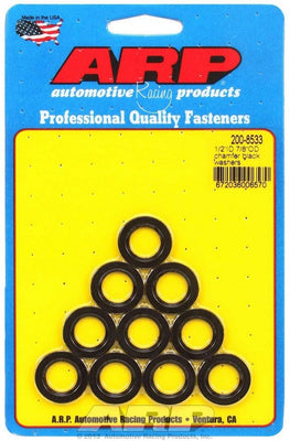 Rondelles noires - 1/2 DI x 7/8 DE (10)