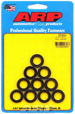 Rondelles noires - 1/2 po DI x 7/8 po DE (10)