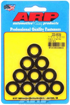 Rondelles noires - 7/16" DI x 13/16" DE (10)