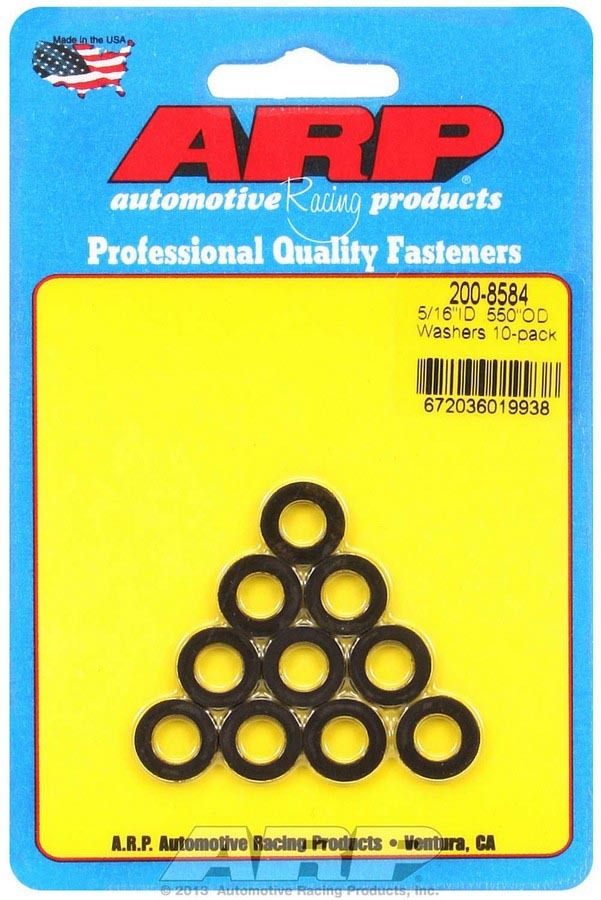 Rondelles noires - 5/16" DI x 0,550" DE (10)