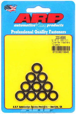Rondelles noires - 5/16 ID x 0,550 OD Chanfrein (10)