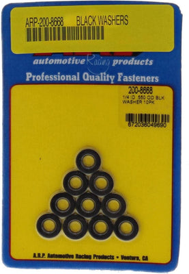 Rondelles 1/4" DI 0,550" DE, paquet de 10 - Noir