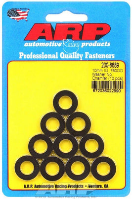 Rondelles noires - 10 mm DI x 3/4 po DE (10)