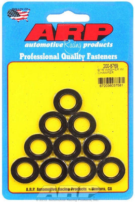 Rondelles noires - 9/16 ID x 1.00 OD Chanfrein (10)
