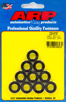 Rondelles noires - 9 mm DI x 0,670 po DE (Paquet de 10)