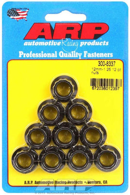Écrous (10) de 12 mm x 1,25 (12 pans)