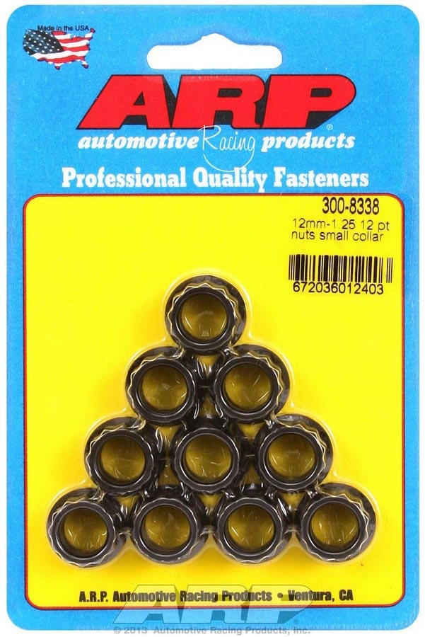 Kit d'écrous 12 pans 12 mm x 1,25, paquet de 10