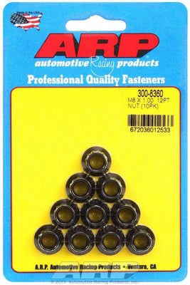Écrous 8mm x 1.00 12 pans (10)