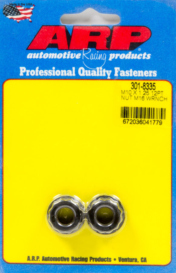 Écrous 10mm x 1.25 12 pans (Paquet de 2)