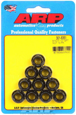 Kit d'écrous 10 mm x 1,0 12 pans, lot de 10
